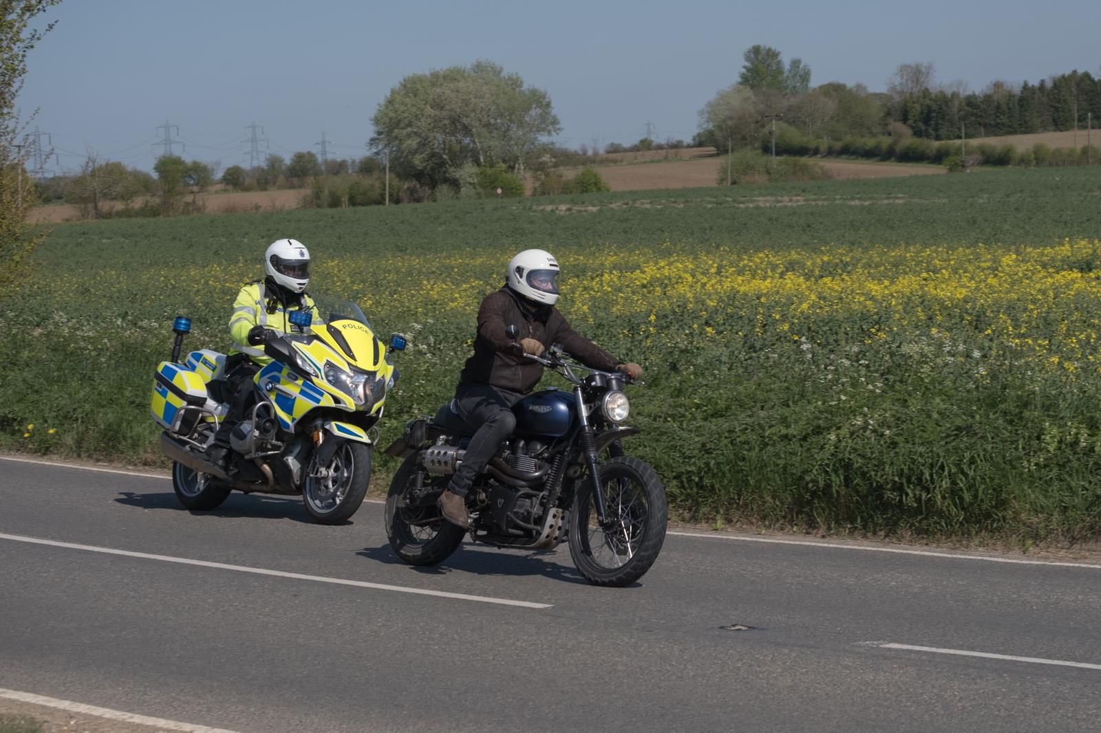 Rider receiving one-to-one motorcycle tuition